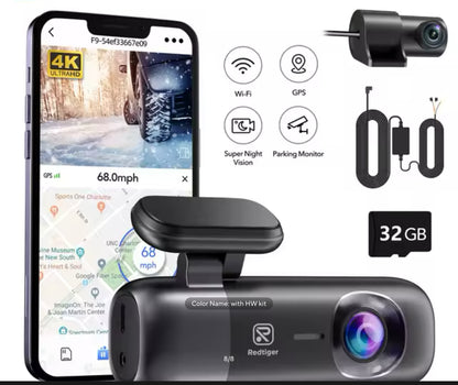 Dash cam 4k WiFi GPS