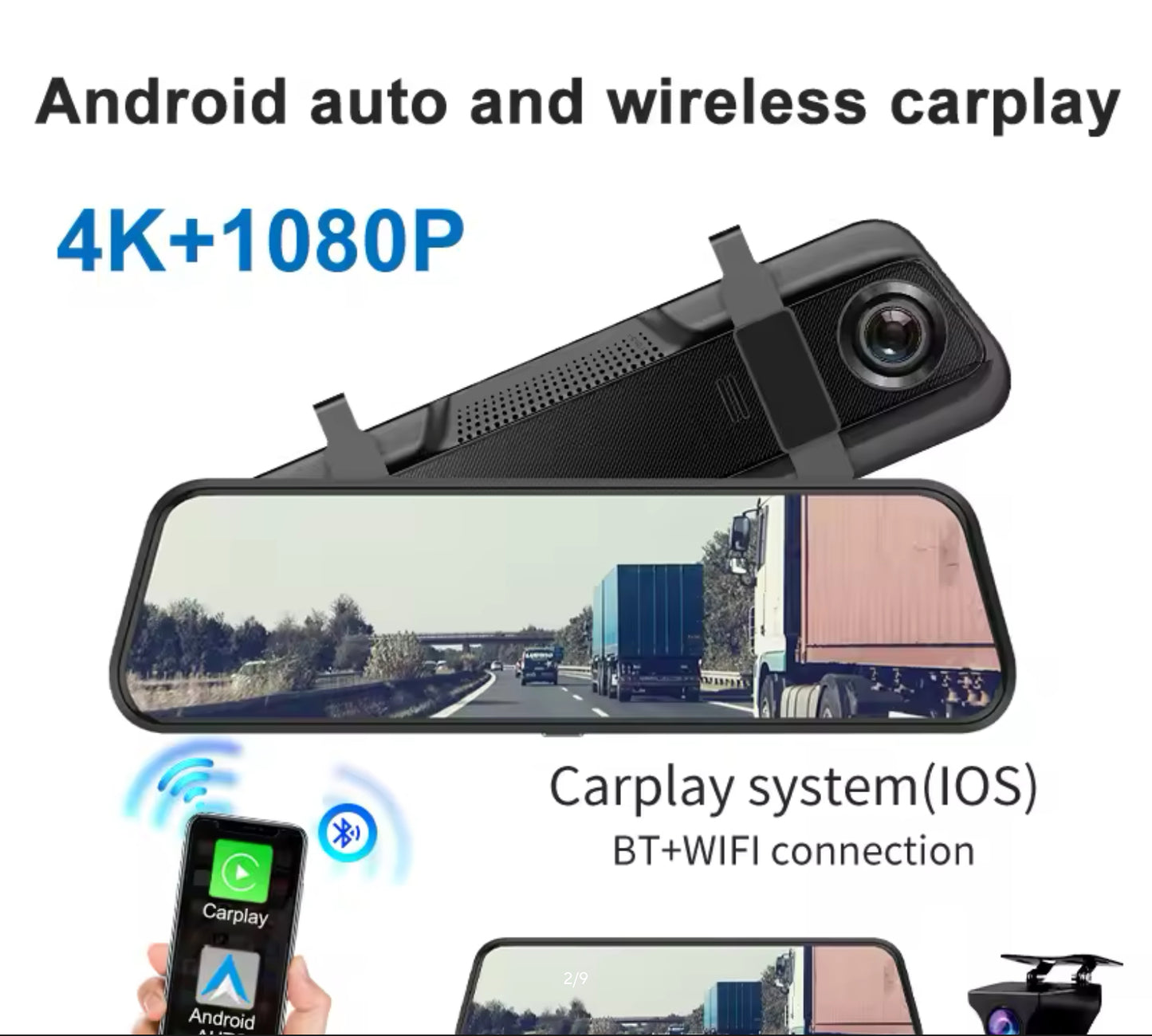 Mirror DashCam 4k ultra 32gb